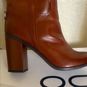 Aldo Chestnut Heeled Boots